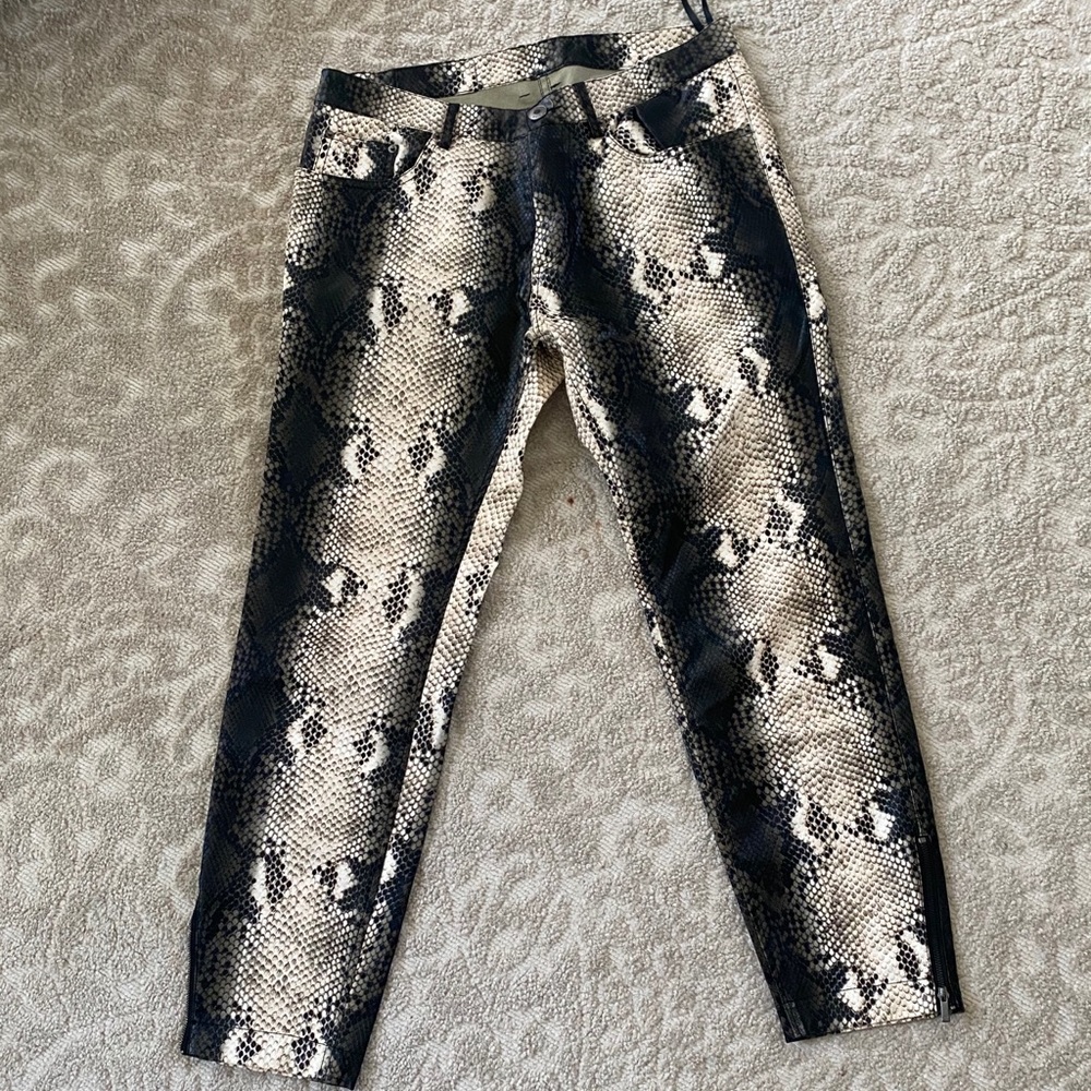 Zara faux snake skin pants Men